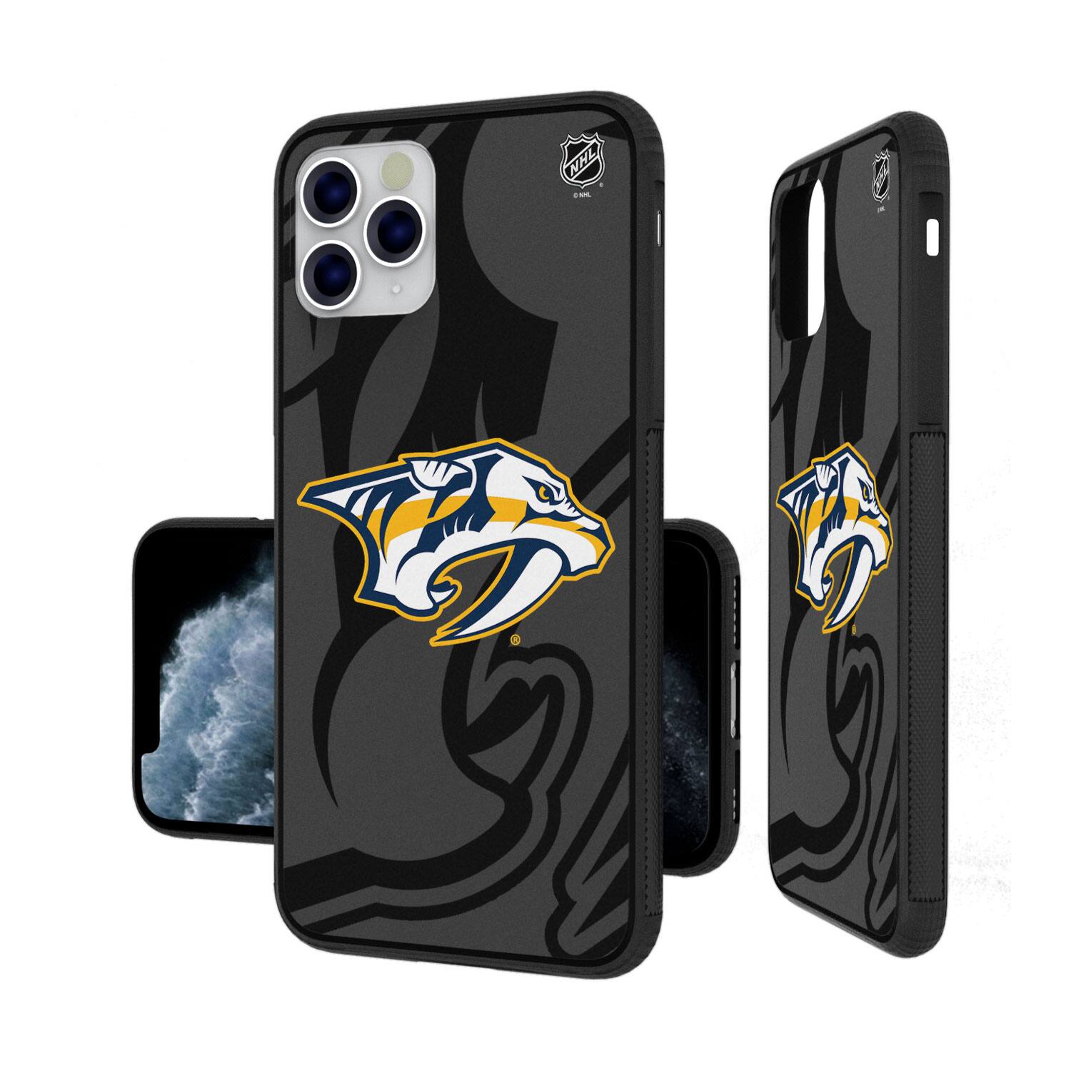Alt View 2. Keyscaper - Nashville Predators Bump Case with 8.2ft Drop Protection - 15 Pro Max - Multicolor.