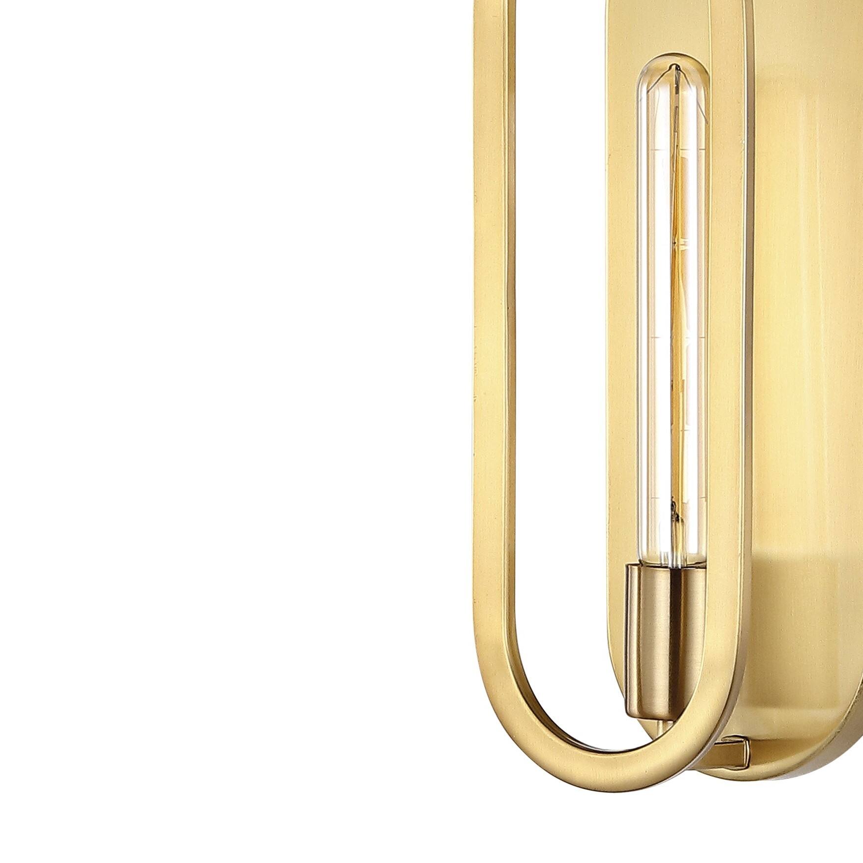 Alt View 3. Jonathan Y - Emilia 4.75" 1-Light Modern Bohemian Iron LED Sconce, Brass Gold - Brass Gold.