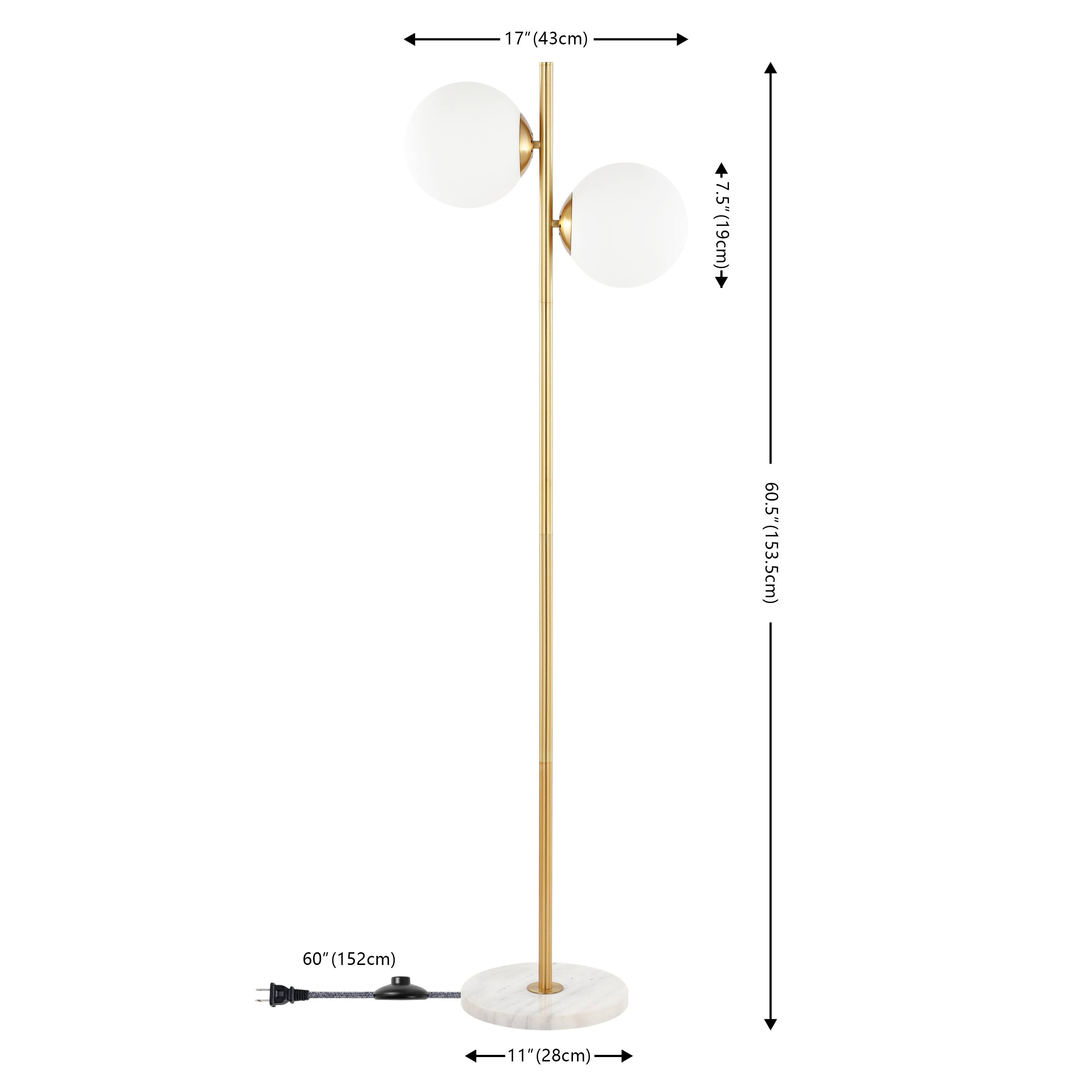 17" (43cm)  
60.5" (153.5cm)  
60" (152cm)  
11" (28cm)