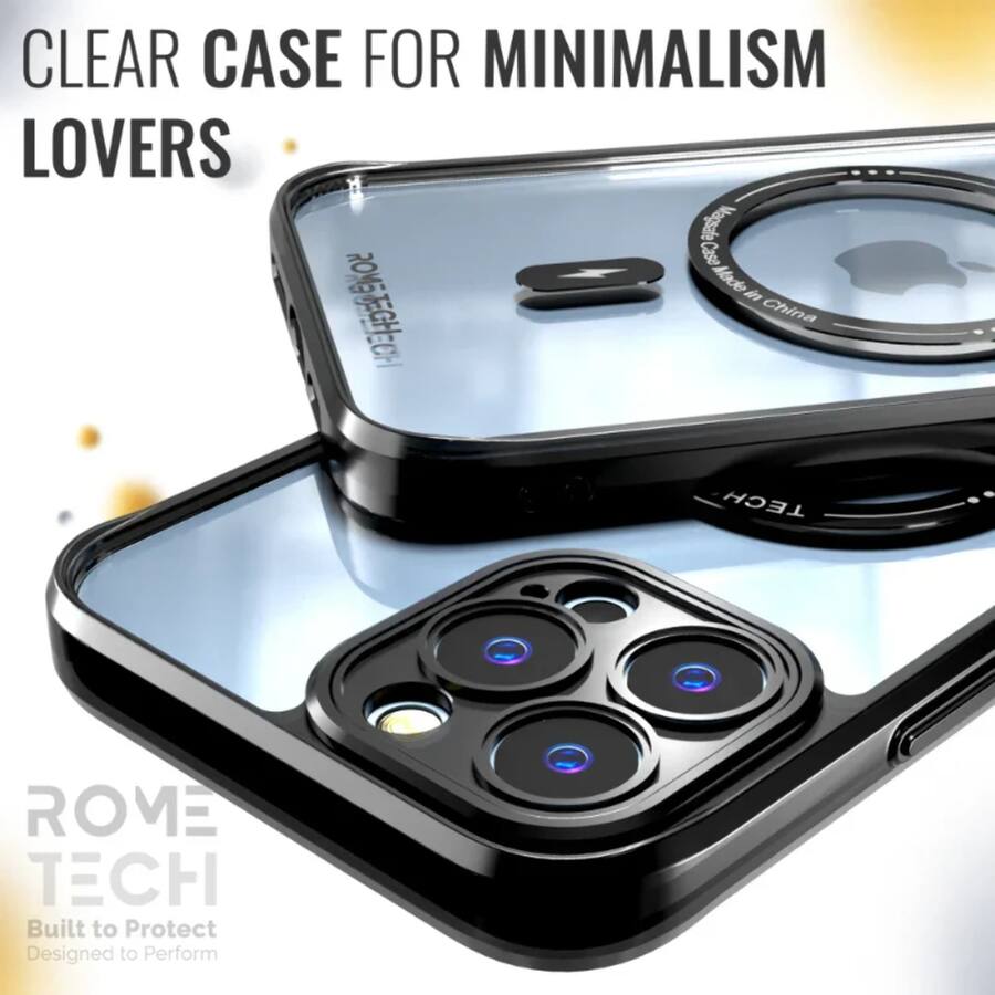 Phone Case Rome Tech RomeTech Rome Tech Clarity Case for iPhone 13 Pro Max Black - Best Buy