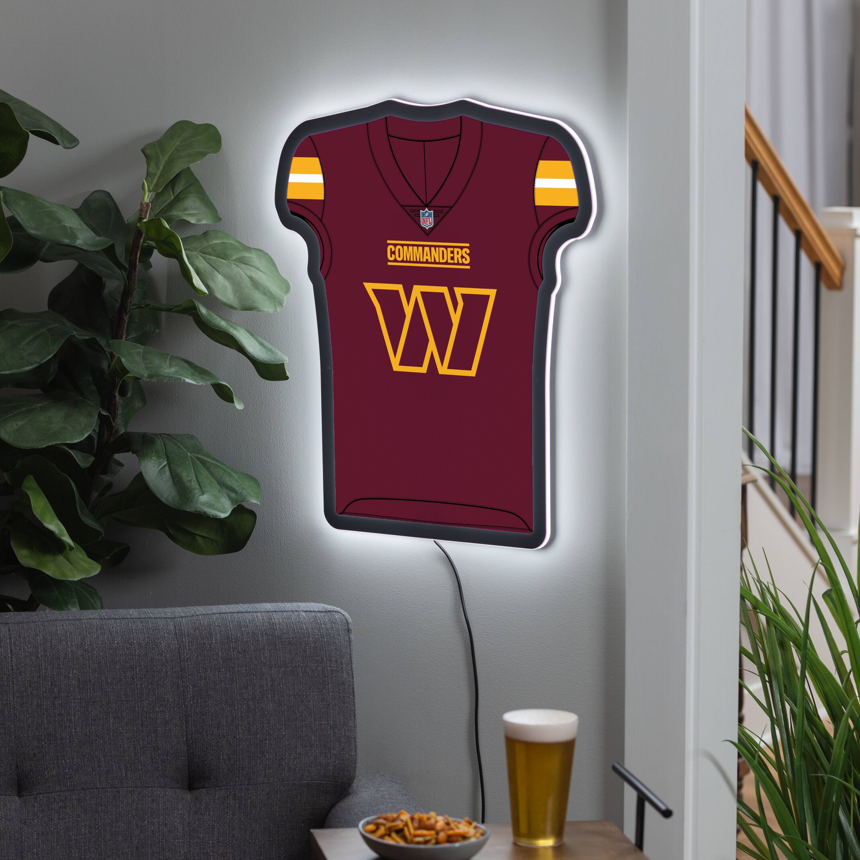 Washington Commanders 23" LED Jersey Lighted Wall Sign