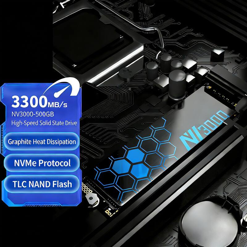 3300 MB/s NV3000-500GB High-Speed Solid State Drive Graphite Heat Dissipation NVMe Protocol TLC NAND Flash