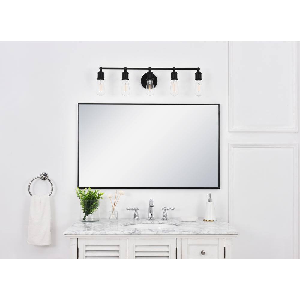Angle. Living District - Serif 5 light black Wall Sconce - Black.