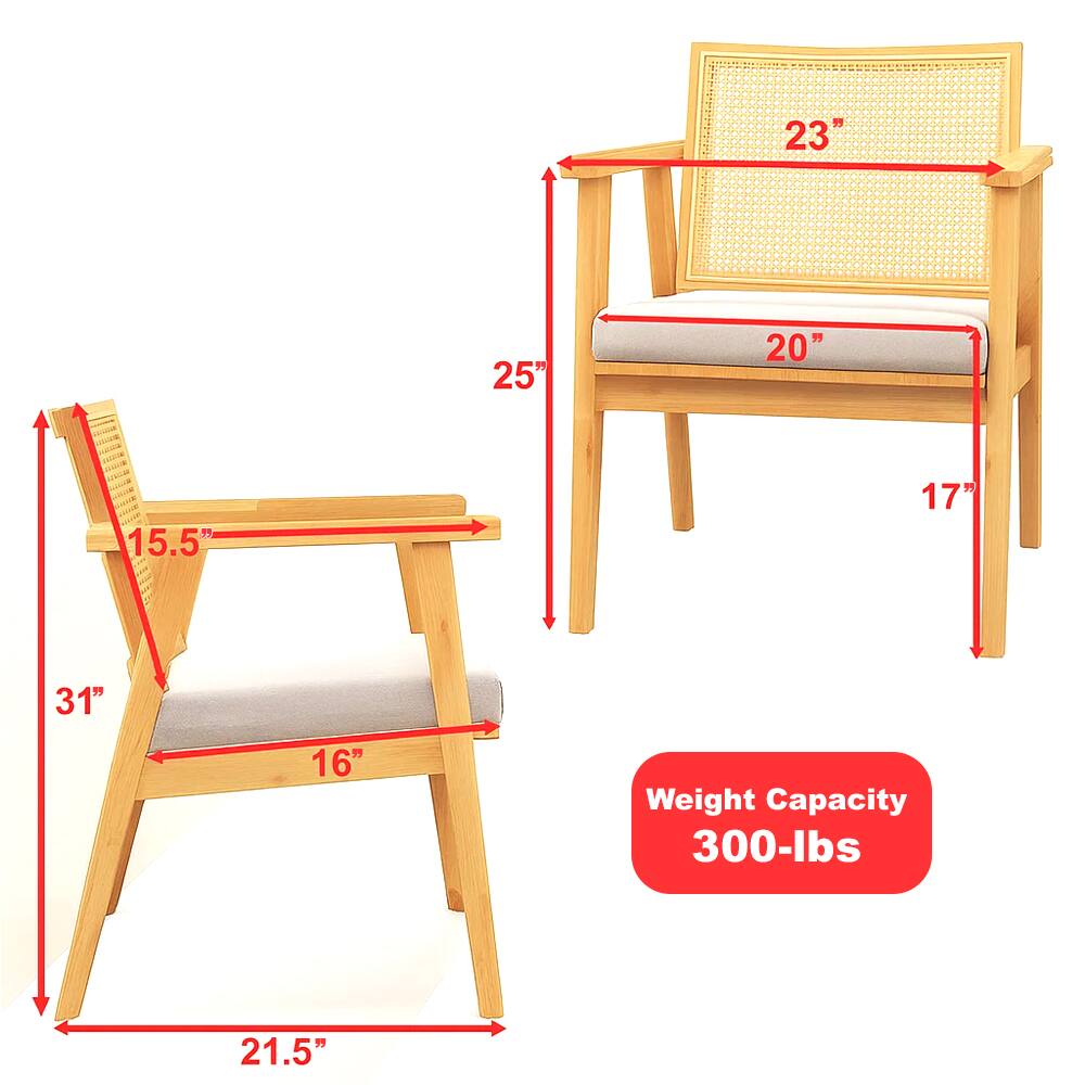 - Height: 23"
- Width: 20"
- Depth: 17"
- Seat Height: 15.5"
- Armrest Height: 25"
- Seat Depth: 16"
- Overall Height: 31"
- Overall Width: 21.5"
- Weight Capacity: 300-lbs