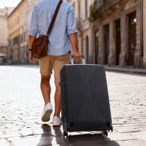 Alt View 9. Winado - 20" Hardshell Carry On Luggage with Spinner Wheels Lightweight PP Hardside Small Suitcase with Built-in Lock - Black.