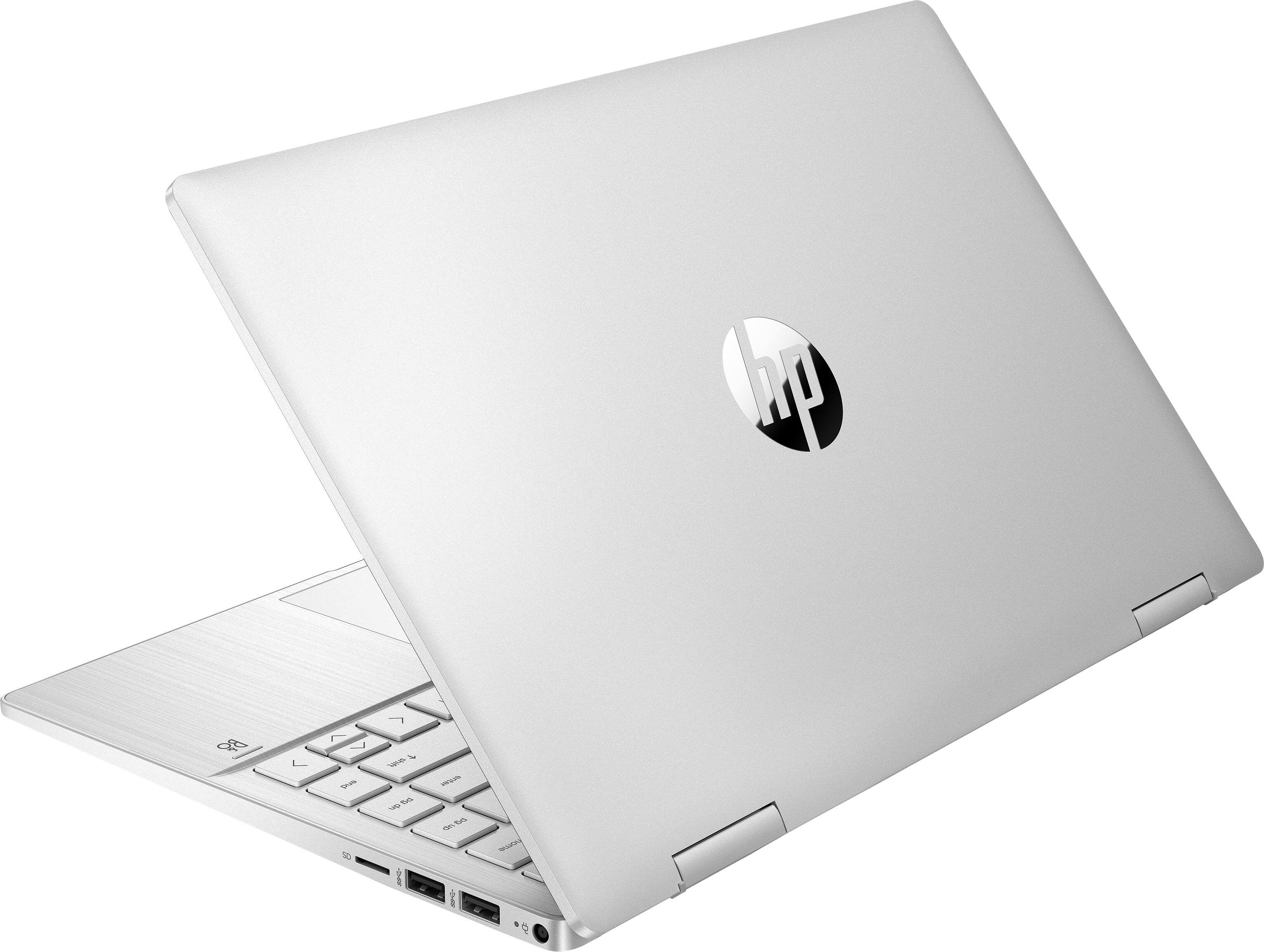 Alt View 5. HP - Pavilion x360 14-ek00 Pavilion x360 14-ek00 2-in-1 Laptop 14.0 FHD Display (i5-1235U, 8GB, 512GB PCIe SSDWin 11 Home) - Natural Silver.