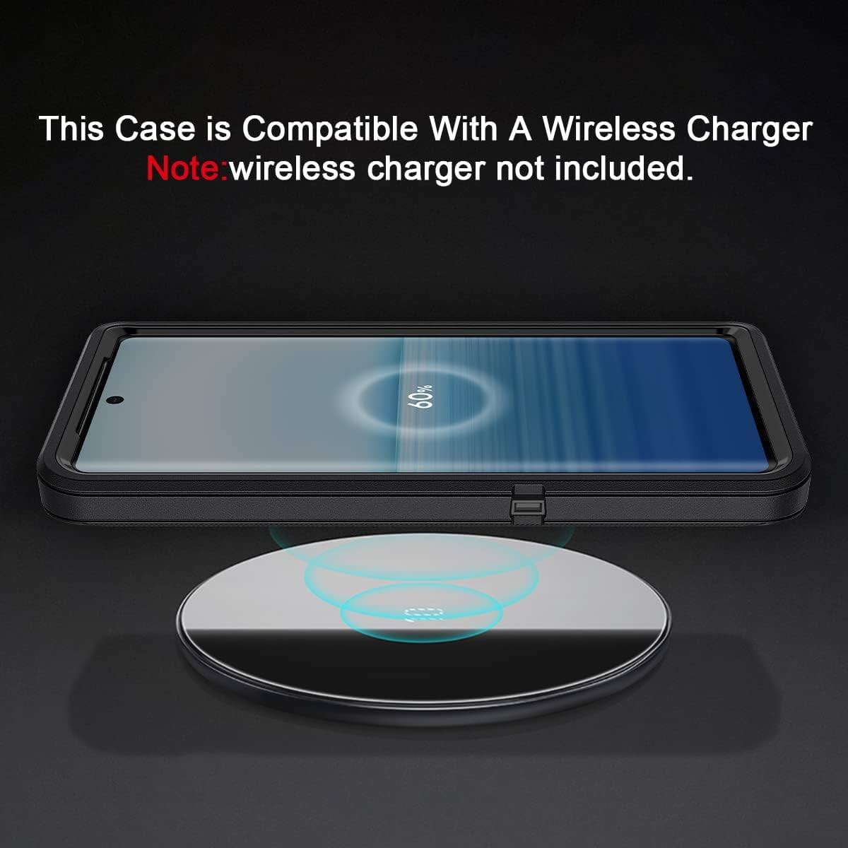 This Case is Compatible With A Wireless Charger

Note: wireless charger not included. 60%