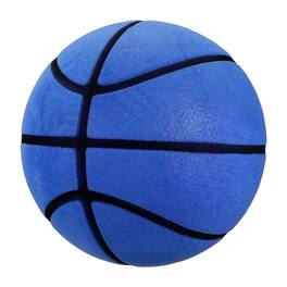 Unique Bargains - Silent Basketball Size 7 (9.4") Quiet Basketball High Density Foam No Noise 3D Groove Bouncing Ball with Net Bag - Blue