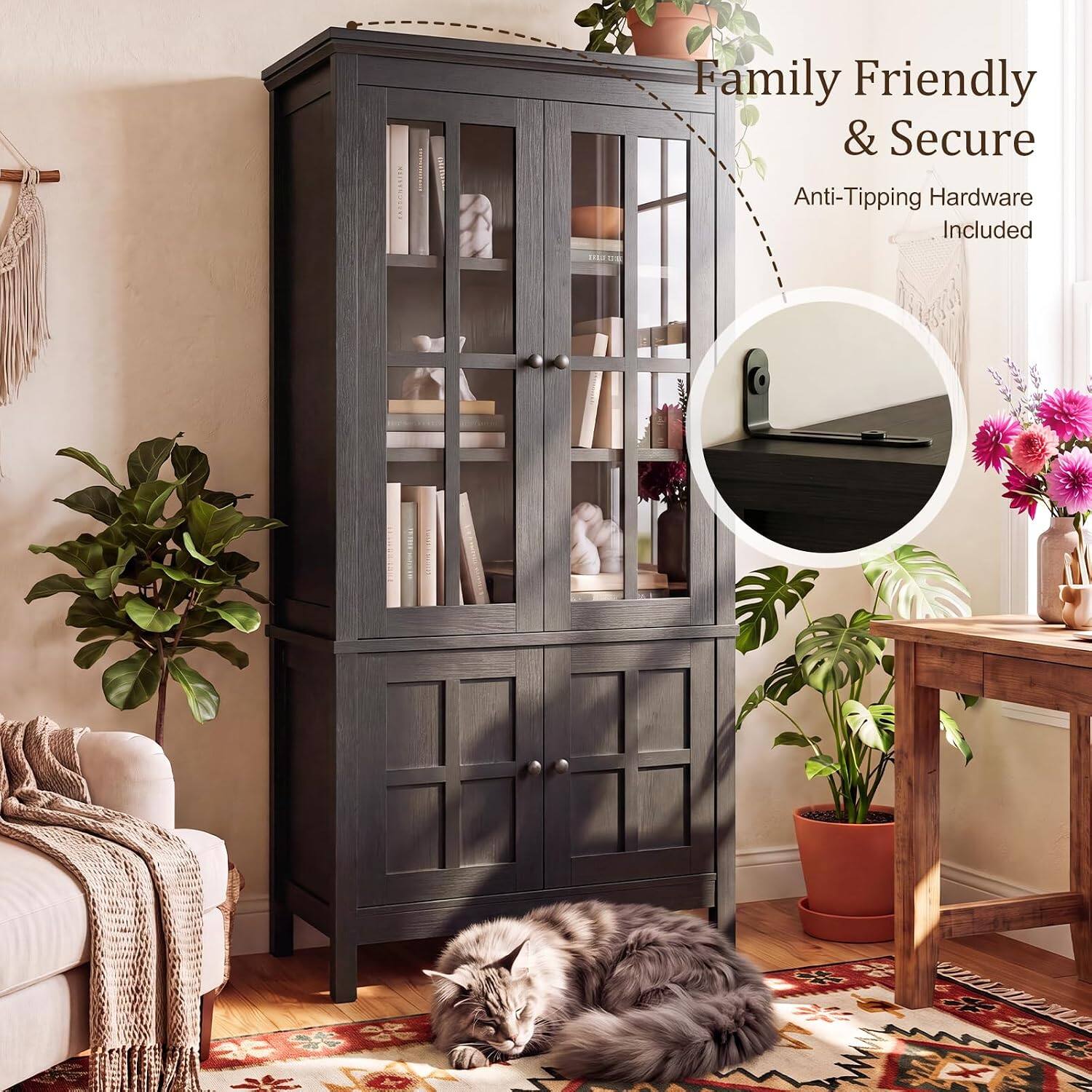 Family Friendly & Secure  
Anti-Tipping Hardware Included