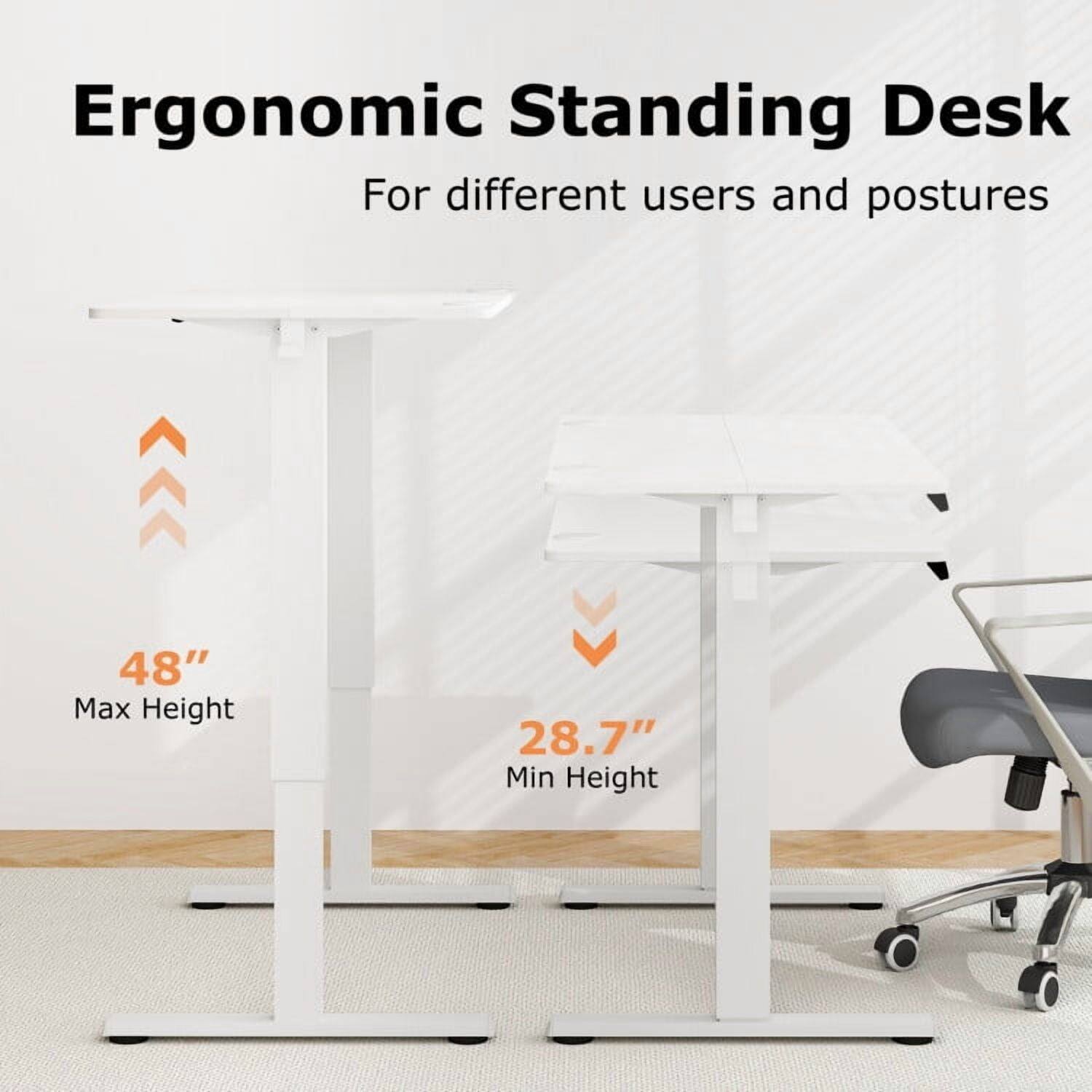 Ergonomic Standing Desk  
For different users and postures  

48" Max Height  
28.7" Min Height
