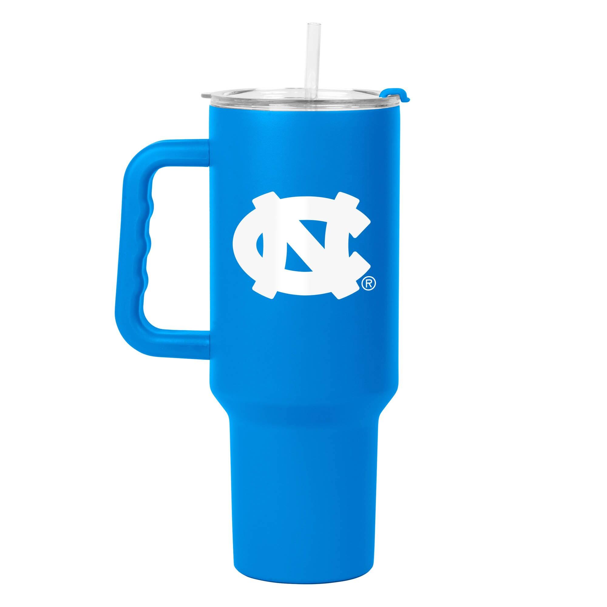 Front. Logo Brands - North Carolina Tar Heels 40oz. Powder Coat Tumbler - Multicolor.
