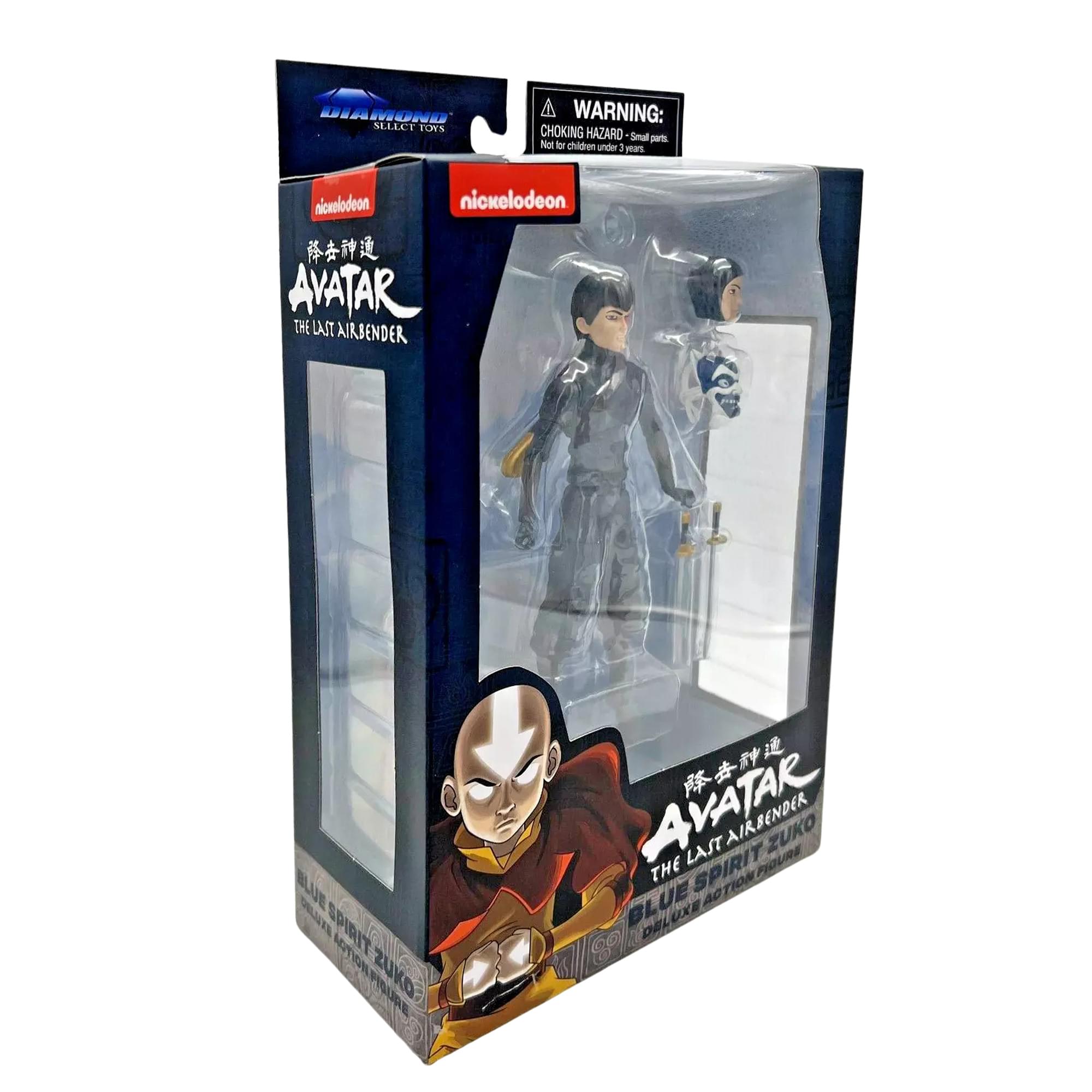 DIAMOND SELECT TOYS  
nickelodeon  
AVATAR THE LAST AIRBENDER  
BLUE SPIRIT ZUKO  
WARNING: CHOKING HAZARD - Small parts. Not for children under 3 years.