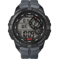 Timex - Men's UFC Rush 52mm Watch - Gray Strap Digital Dial Black Case - Gray - Front_Zoom