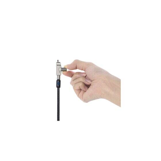 Left. Kensington - Kensington Slim N17 2.0 Keyed Laptop Lock for Wedge-Shaped Slots - 5.91 ft Cable - Keyed Lock - Carbon Steel - For.