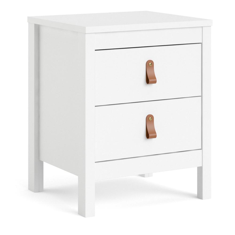 Left. Tvilum - Madrid 2 Drawer Nightstand - White.