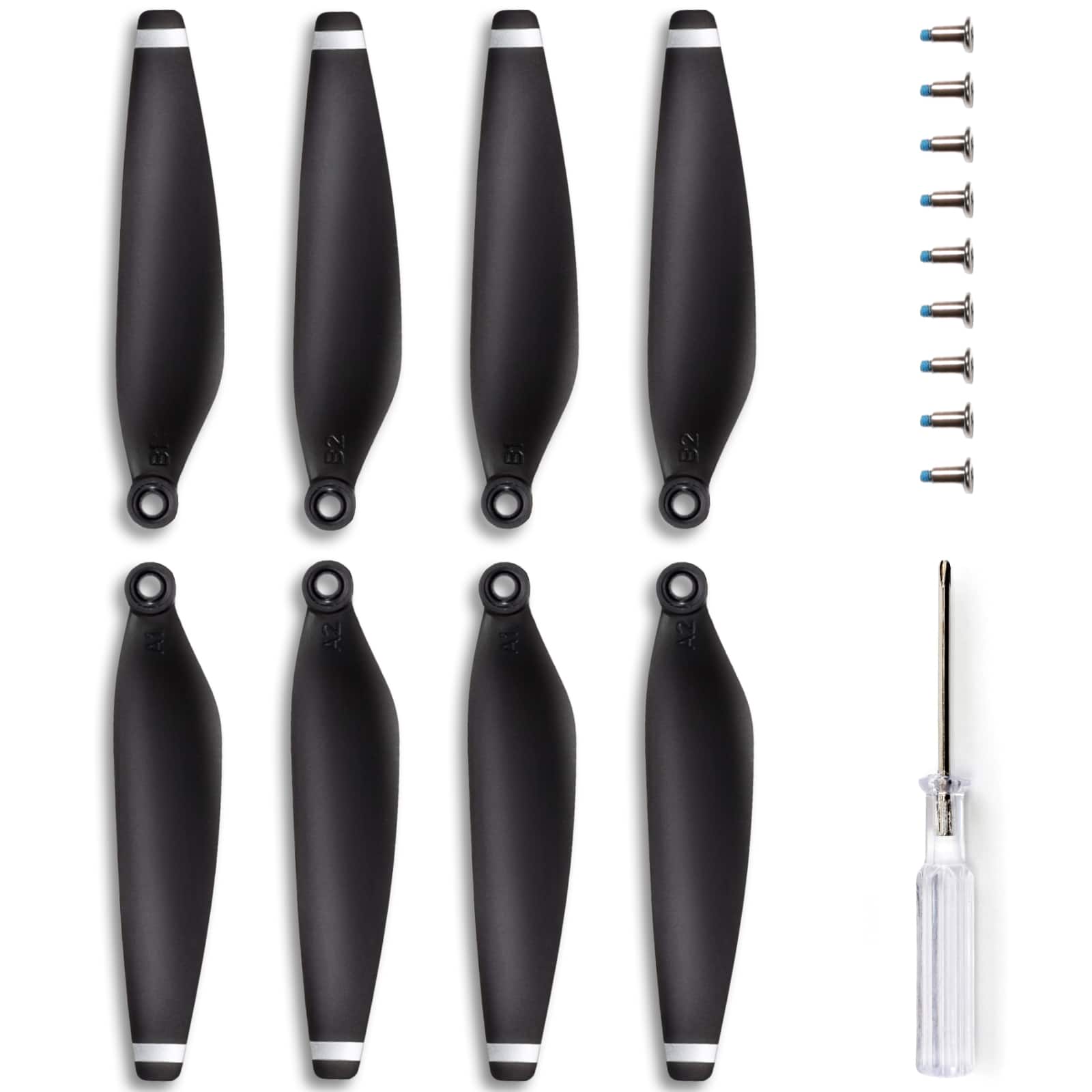 Ruko - U11MINI / U11MINI 4K Drone Propellers, 4 Replacement Rotor Blades, Durable & Lightweight Spare Props, Easy to Install - Black