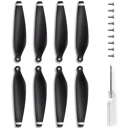Front. Ruko - U11MINI / U11MINI 4K Drone Propellers, 4 Replacement Rotor Blades, Durable & Lightweight Spare Props, Easy to Install - Black.