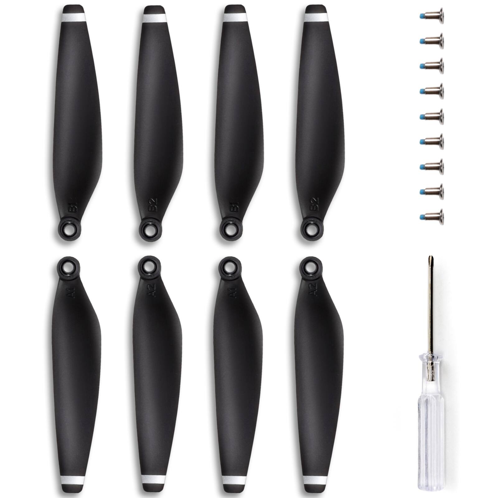 Front. Ruko - U11MINI / U11MINI 4K Drone Propellers, 4 Replacement Rotor Blades, Durable & Lightweight Spare Props, Easy to Install - Black.