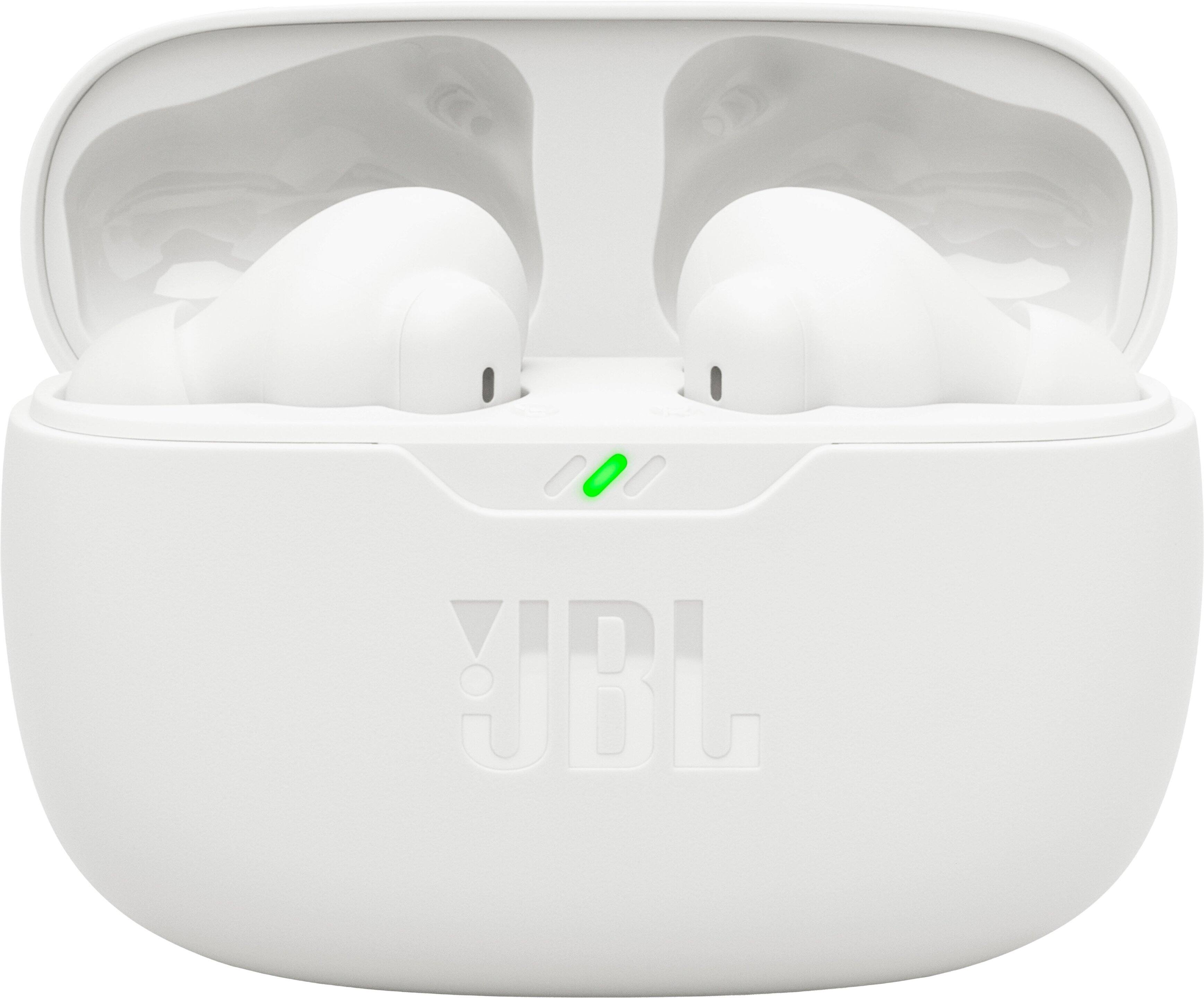 Alt View 5. JBL - Vibe Beam 2 Noise Cancelling Earbuds - 2025 - White.