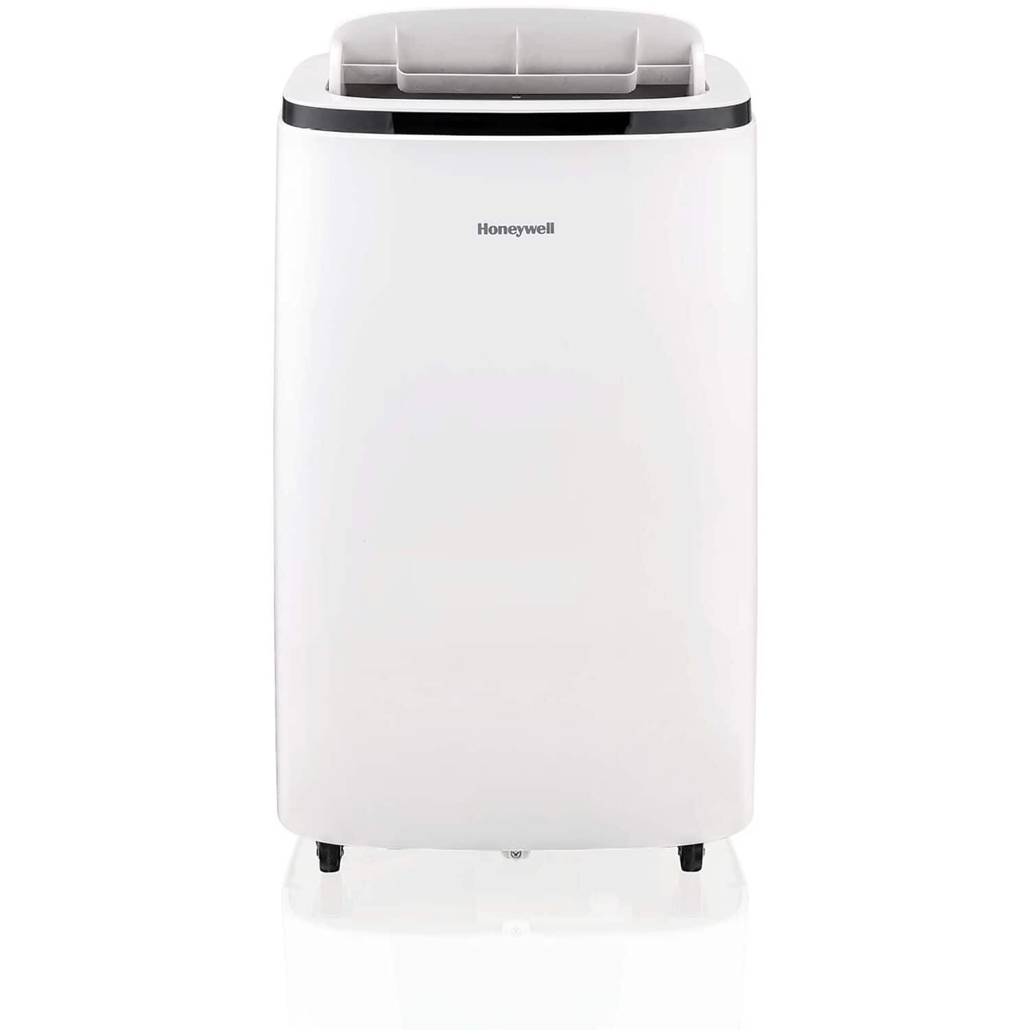 Front. Honeywell - 550 Sq. Ft. 12,000 BTU Portable Air Conditioner with Dehumidifier & Fan - White.