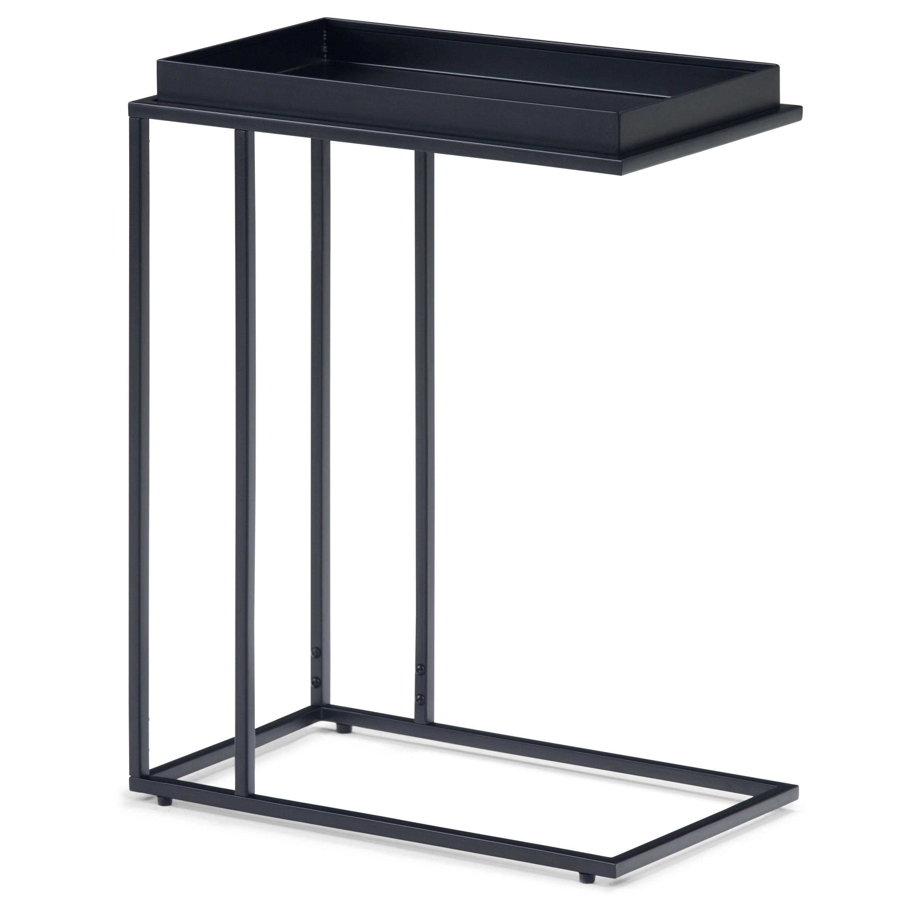 Angle Zoom. Simpli Home - Garner Tray Top C Side Table - Black.