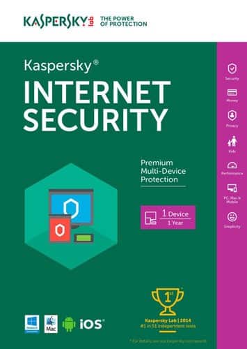 Front. Kaspersky Lab - Internet Security (1-User) (1-Year Subscription) - Multi.