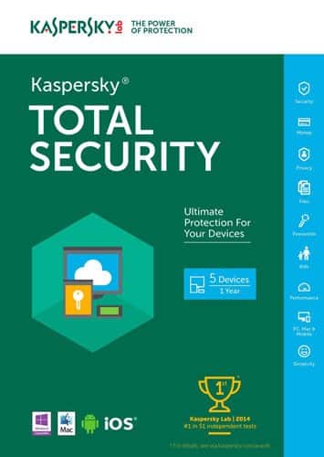 Front. Kaspersky Lab - Total Security (5-Devices) (1-Year Subscription) - Multi.