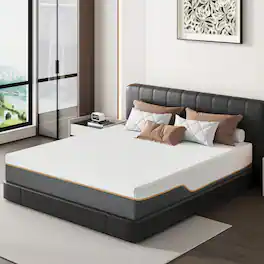 Dyonery - memory foam mattresses ,offer a double-sided sleeping experience and different hardness levels,14 in King - White