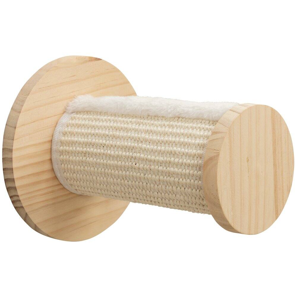 Left. TRIXIE - Wall Set 3 Multi-Level Wall Mounted Cat Perch System with 3 Sisal Posts - Natural/White.