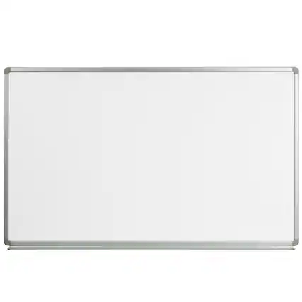 Front. Emma + Oliver - Magnetic Dry Erase Marker Board Home School Restaurant - White.