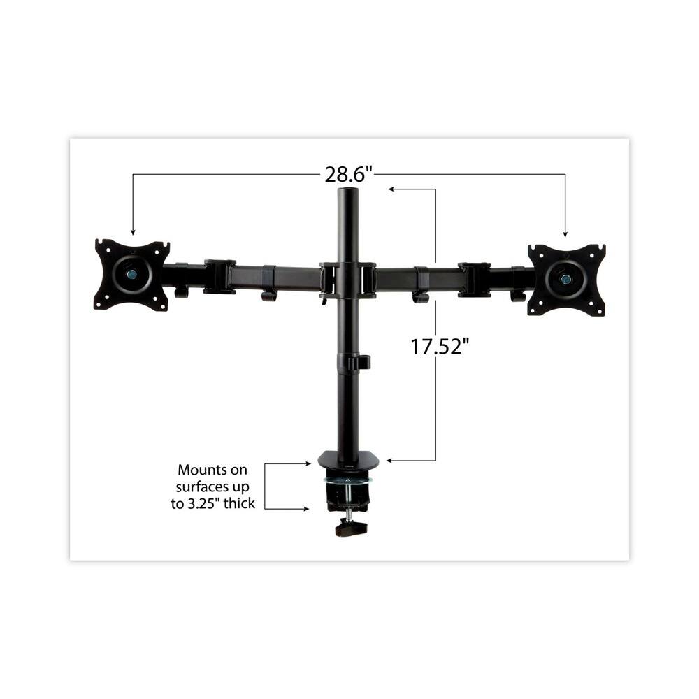 28.6"  
17.52"  
Mounts on surfaces up to 3.25" thick