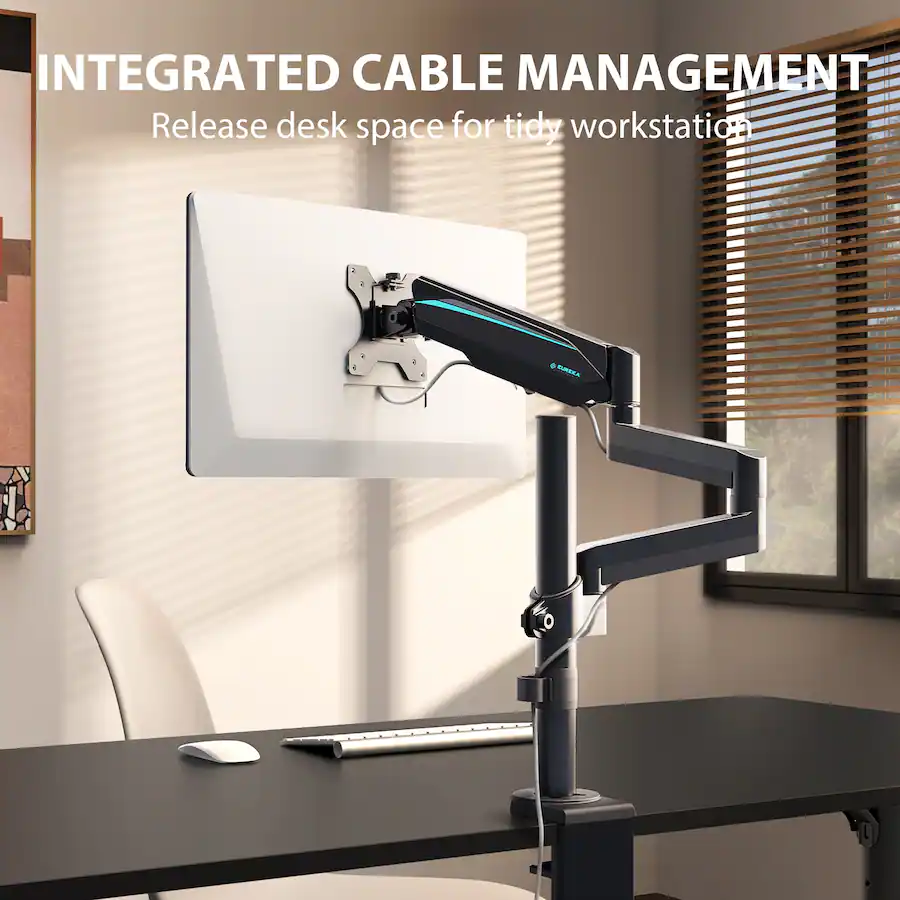 Eureka Ergonomic Adjustable Gas Spring Single Monitor Desk Mount for ...