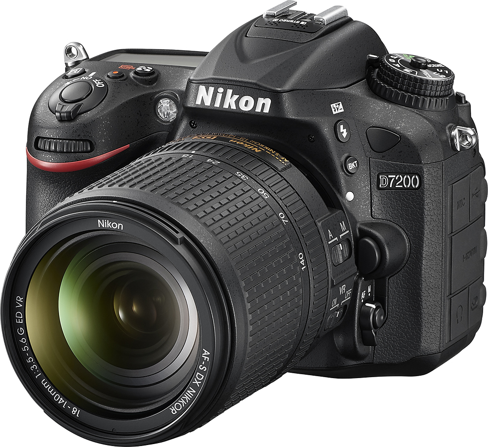 Best Buy: Nikon D7200 DSLR Camera with 18-140mm Lens Black 1555