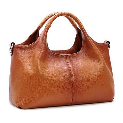 LIERWOI Women's Genuine Leather Crossbody Bag - Wide Strap, Top Zip, Phone Bag (8.07x5.71x1.18in)