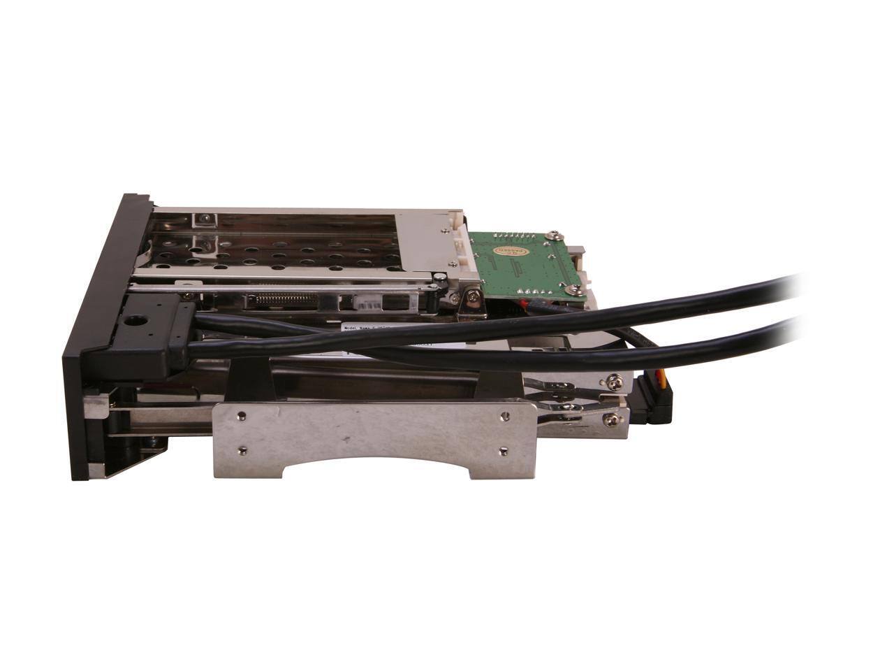 Alt View 4. Syba - 5.25" Dual Bay Mobile Rack for both 2.5" and 3.25" SATA HDD, Plus 2 USB 3.0 Ports.