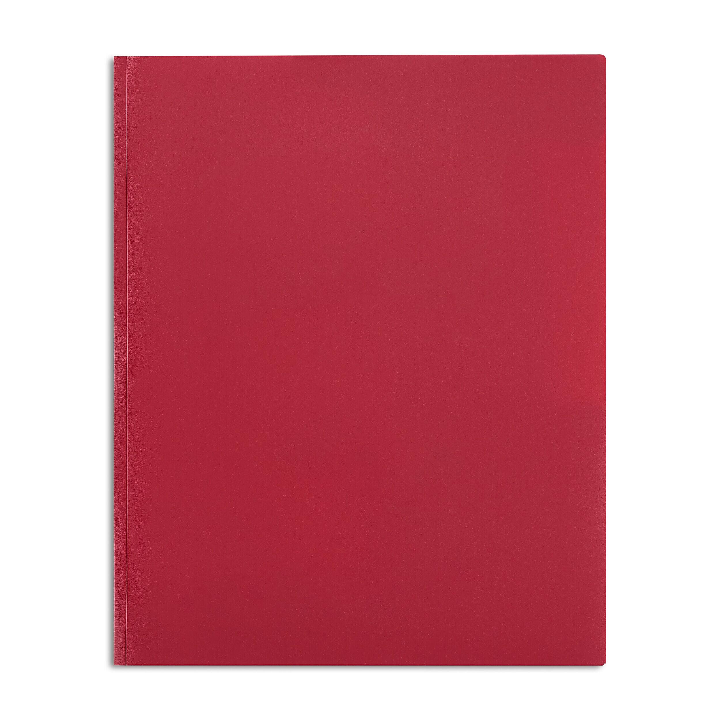 Staples Matte Plastic 2‑Pocket Portfolio Folder with Fasteners, Letter ...