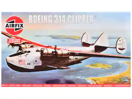Level 2 Model Kit Boeing 314 Clipper Flying Boat with 2 Scheme Options 1/144 Plastic Model Kit by Airfix - Multi