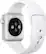 Back. Apple - Geek Squad Certified Refurbished Apple Watch™ Sport 38mm Silver Aluminum Case - White Sports Band.
