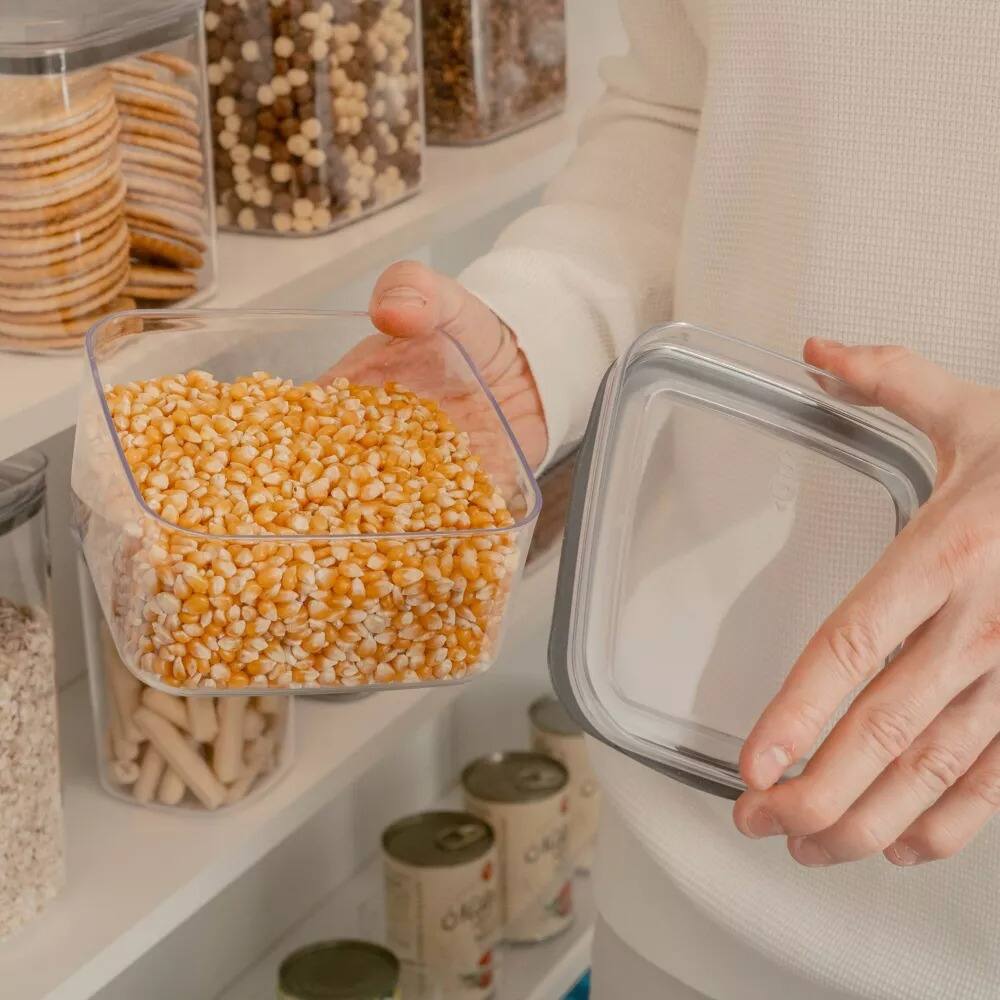 Alt View 2. OU - OU Airtight Food Storage Container 4.2 Cup, BPA Free, Clear Plastic Container with Leak Proof Lid - Clear.