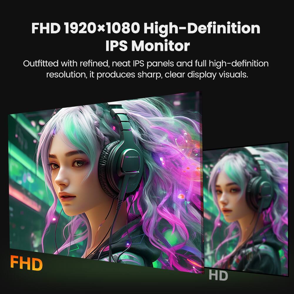 FHD 1920x1080 High-Definition IPS Monitor

Outfitted with refined, neat IPS panels and full high-definition resolution, it produces sharp, clear display visuals.