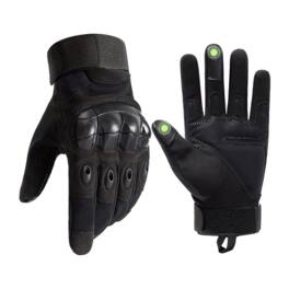 JupiterGear - Tactical Military Airsoft Gloves for Outdoor Sports, Paintball, and Motorcycling with Touchscreen Fingertip Capability - Black