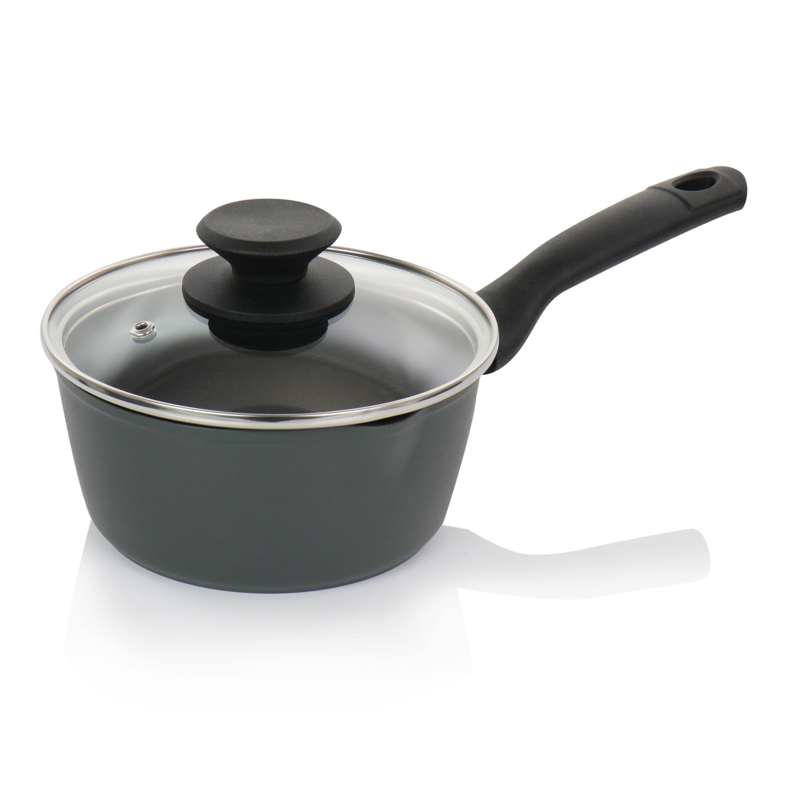 Alt View 4. Oster - Oster Kingsway 5 Piece Aluminum Nonstick Cookware Set in Black - Black.