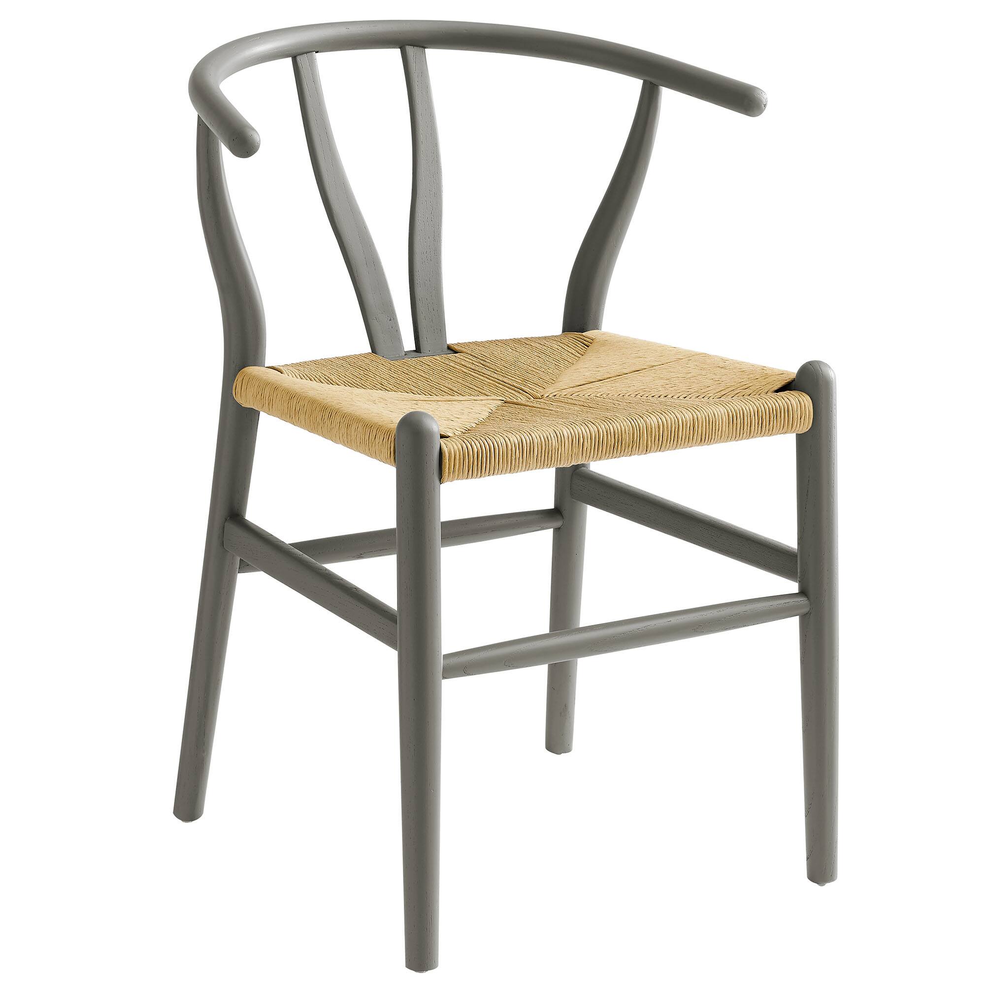 Angle. Modway - Amish 32" Wood Dining Accent Chair by Modway - Light Gray.