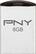 Front Standard. PNY - Micro Metal Attaché 8GB USB 2.0 Flash Drive - Brushed Metal.