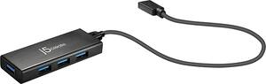 j5create - 4-Port USB 3.0 Hub - Black - Angle_Standard