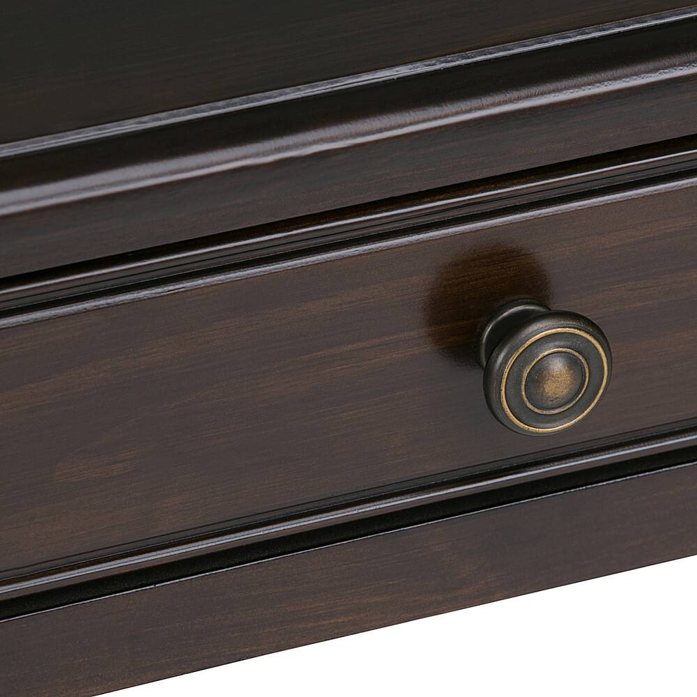Alt View 13. Simpli Home - Connaught Rectangular Solid Pine 2-Drawer Table - Dark Chestnut Brown.
