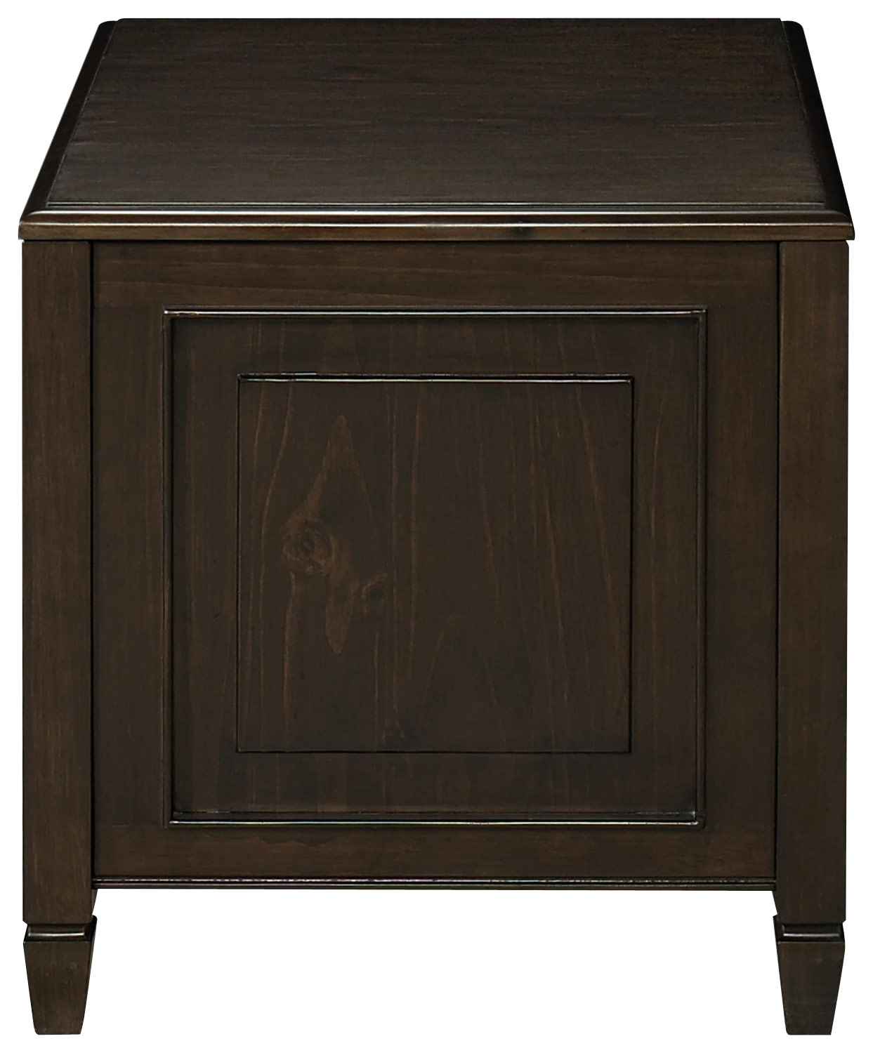 Simpli Home - Connaught End Side Table with Tray - Dark Chestnut Brown was $244.99 now $175.99 (28.0% off)