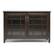 Angle. Simpli Home - Connaught Low Storage Cabinet - Dark Chestnut Brown.