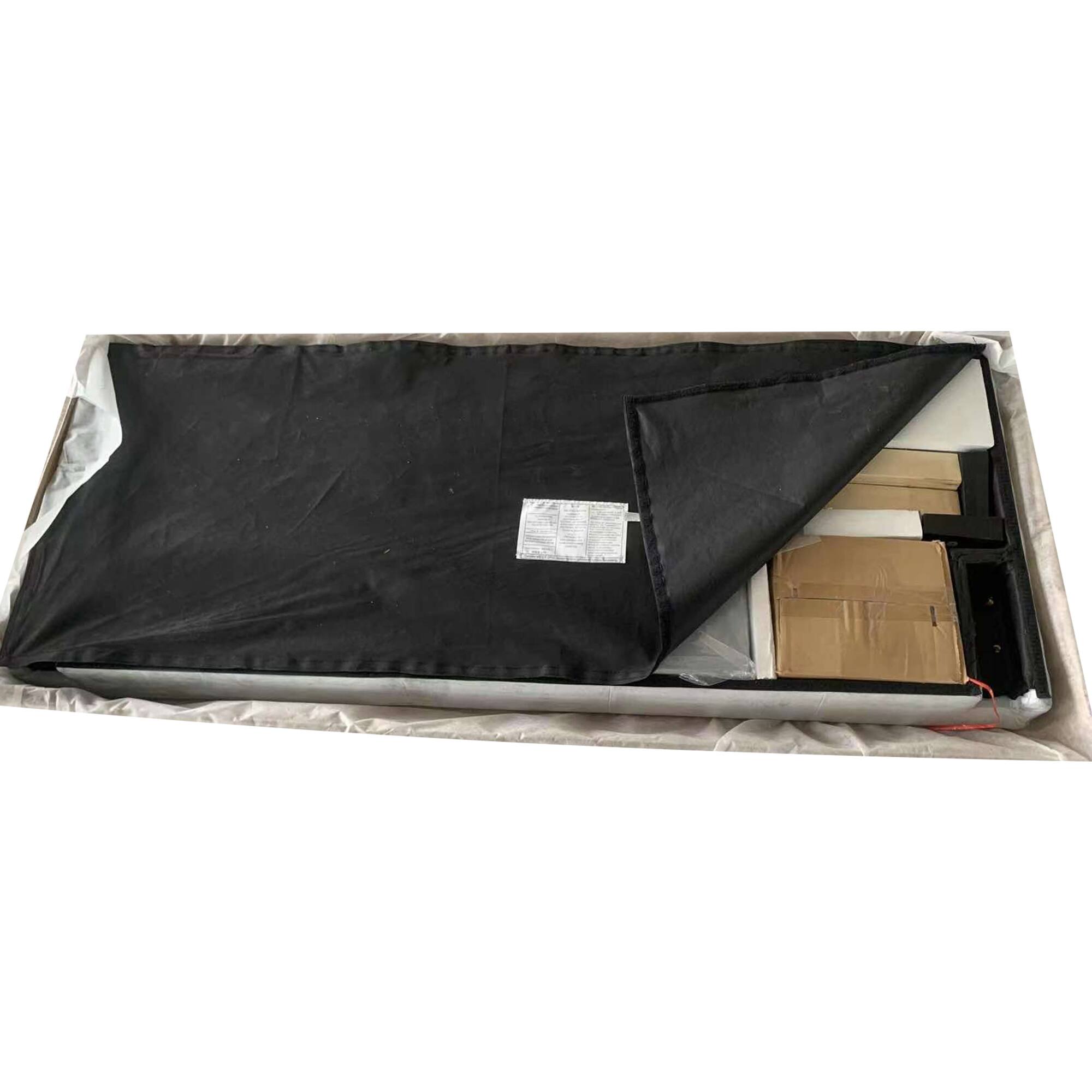 Alt View 2. Spaco - Spaco King Size Platform Bed,Breathable Upholstered Headboard,Button Tufted Design,No Box Spring,for a Serene Bedroom - Light Gray.