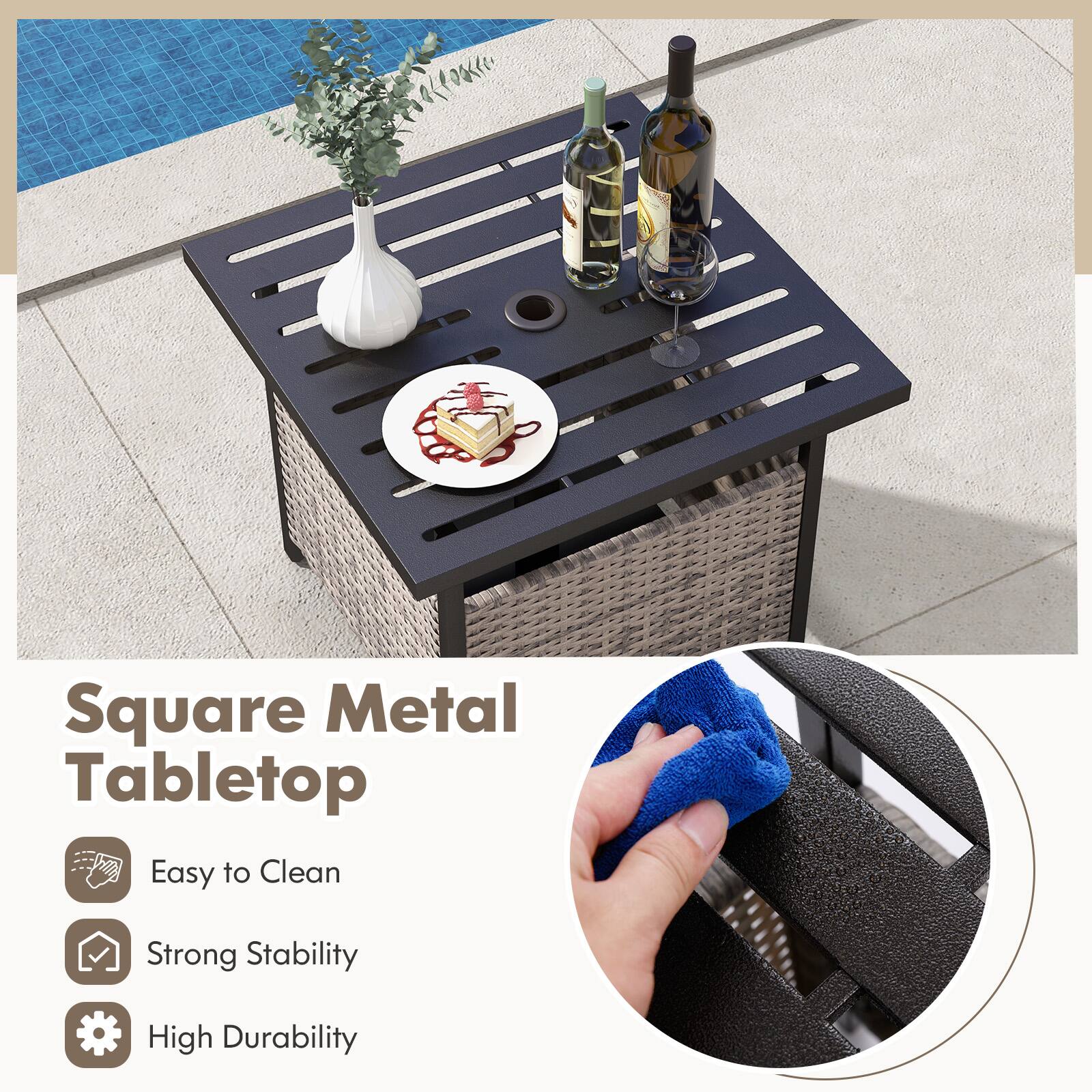 Square Metal Tabletop

Easy to Clean
Strong Stability
High Durability